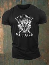 Herren Viking Style Val halla Bedrucktes T-Shirt zartstils